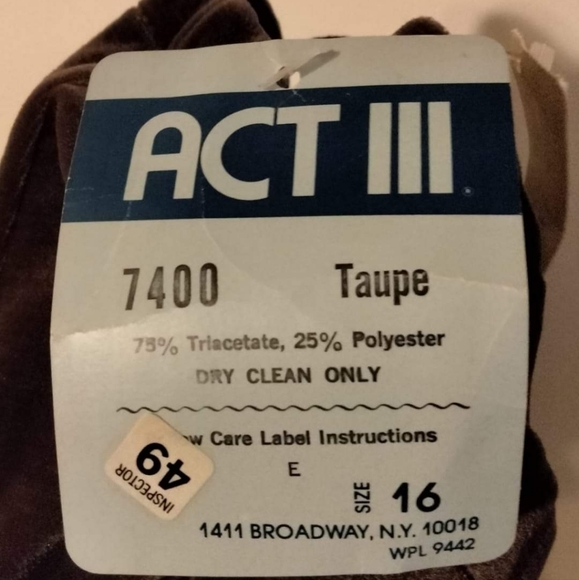 1970s dead stock ACT III 2 pc Velveteen long top & pants set. - Picture 10 of 12